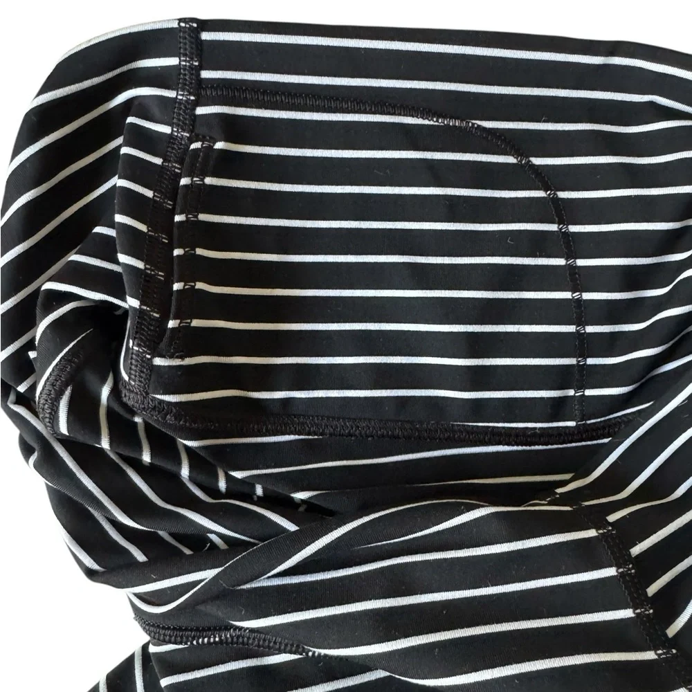 Lululemon Wunder Under High Rise Tight *Luxtreme 28" Stripe Black White Sz.8 - Picture 3 of 6